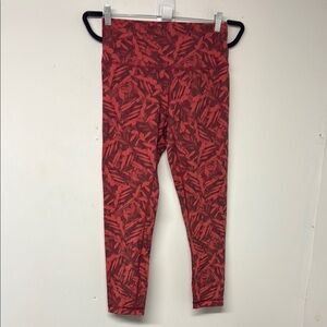 Lululemon Athletica Red Paisley Leggings for Bold Style